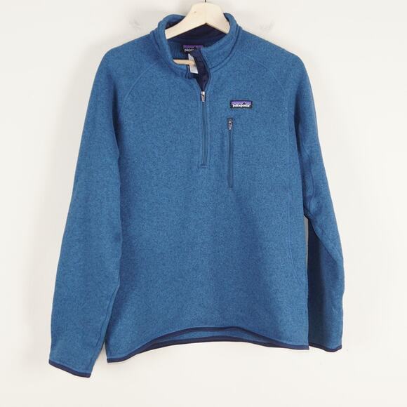Patagonia Better Sweater 1/4 Zip Fleece Blue Pullove Mens Sz M - Picture 1 of 12